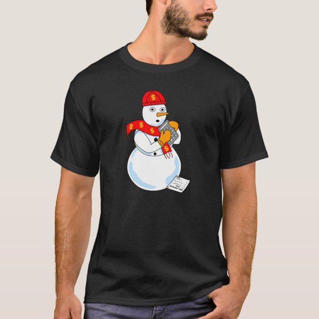 Snowman Accountant T-Shirt (Front)