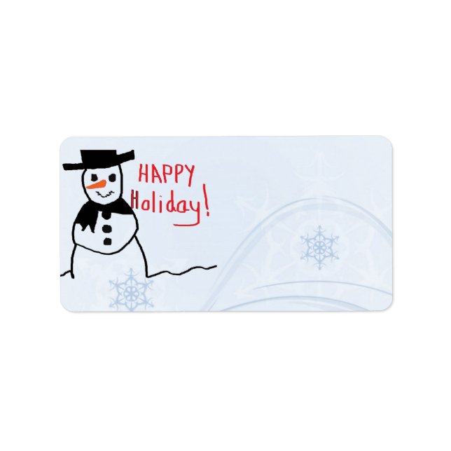 Snowman Address Label (Front)