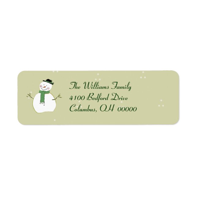 Snowman Address Label (Front)
