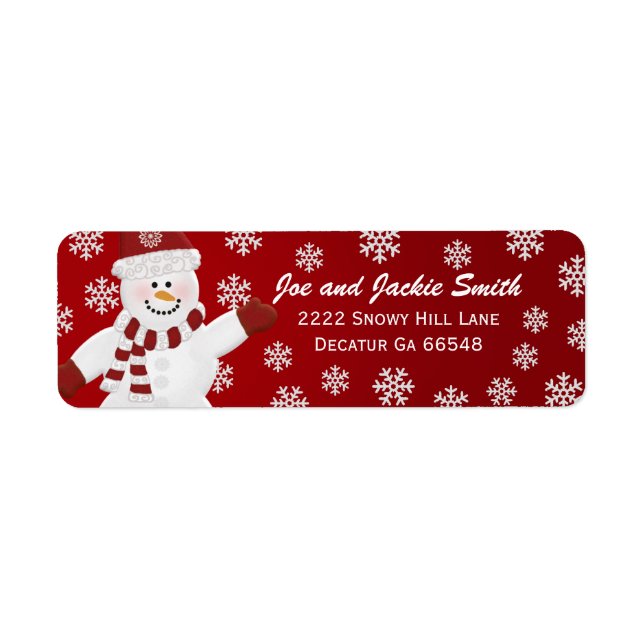 Snowman Address Labels (Front)