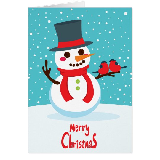 Snowman and Birds Card