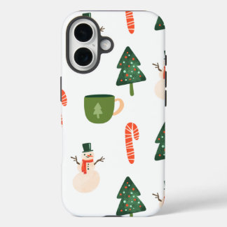 Snowman and Candy Cane iPhone 16 Case