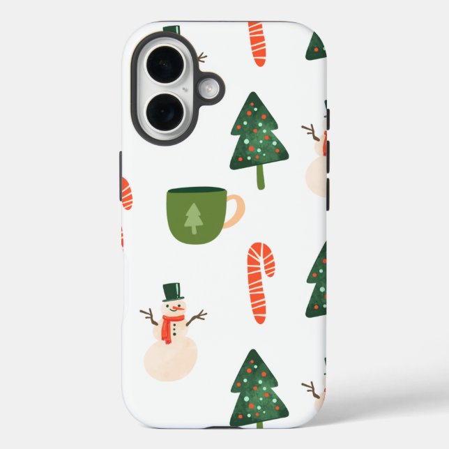 Snowman and Candy Cane Case-Mate iPhone Case (Back)