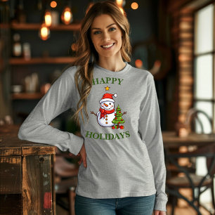 Snowman and Christmas Holiday T-Shirt