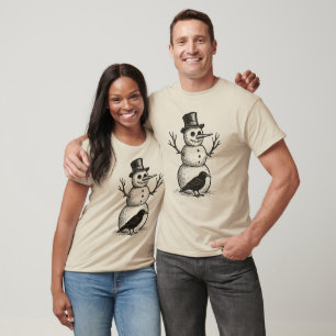 Snowman and Crow T-Shirt