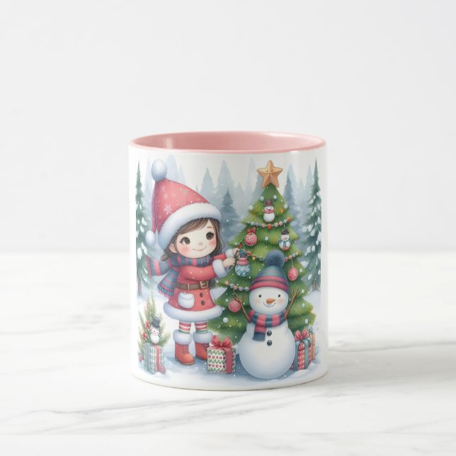Snowman and Friends Kids Christmas Mug (Center)