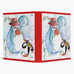SNOWMAN AND PENGUIN'S WINTER SERENADE BINDER