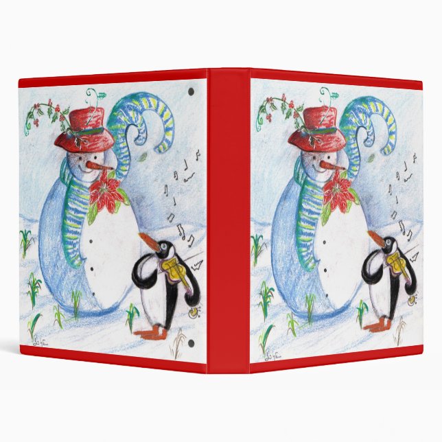 SNOWMAN AND PENGUIN'S WINTER SERENADE BINDER (Background)
