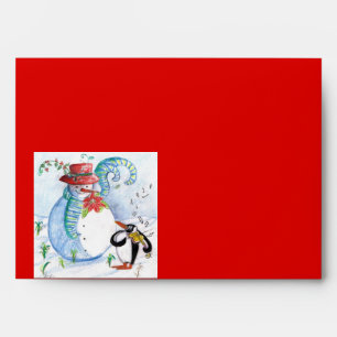 SNOWMAN AND PENGUIN'S WINTER SERENADE ENVELOPES