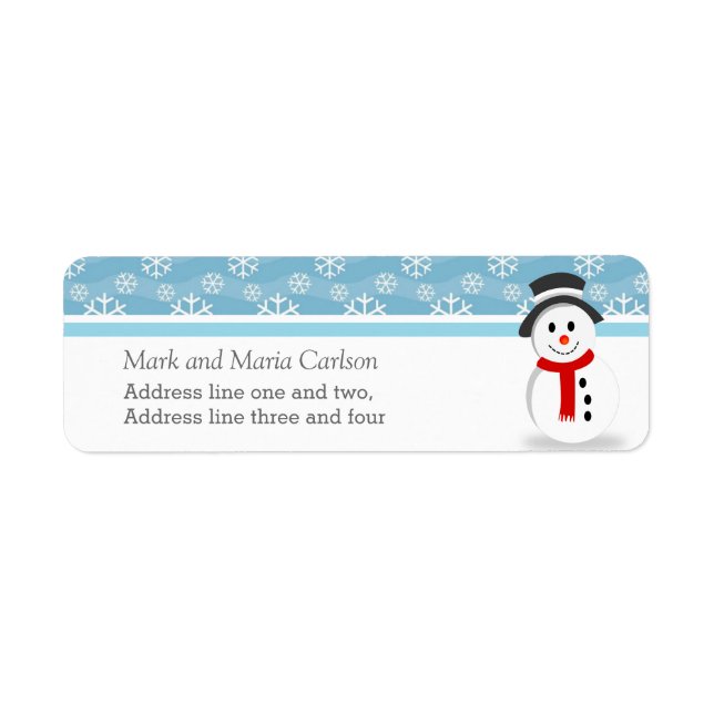 Snowman and Snowflakes Custom Christmas (Front)