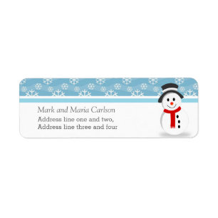 Snowman and Snowflakes Custom Christmas