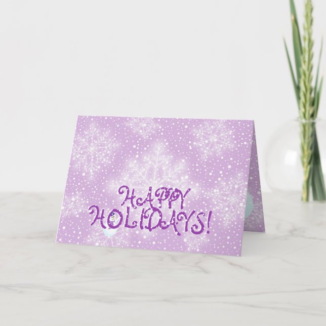 Snowman and Snowflakes Greeting Card (Front)