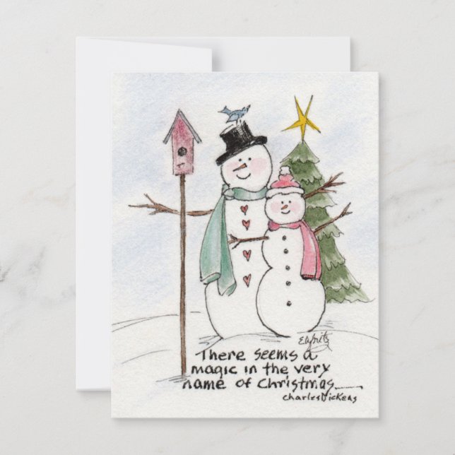 SnowMan and SnowLady Together in the Magic Holiday (Front)