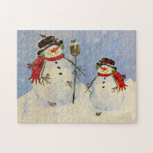 Snowman and Son Jigsaw Puzzle