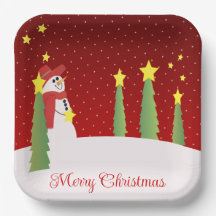 Snowman And Star Patterned