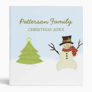 Snowman and Tree Christmas Binder (1 inch)