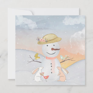 Snowman and Winter Woodland Friends