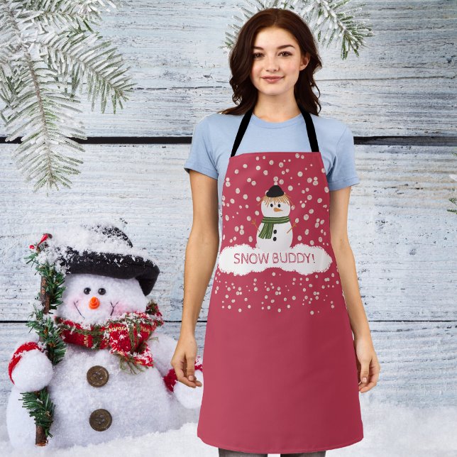 Snowman Apron, Snow Buddy Christmas Holidays, Fun Apron (Snowman Apron, Snow Buddy Christmas Holidays, Fun Apron)