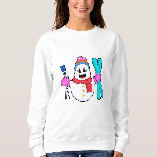 Snowman as Skier with Ski Sweatshirt (Front)
