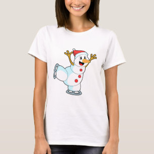 Snowman at Ice skating with Ice skates.PNG T-Shirt