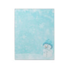 Snowman avec flocons de neige - Bloc-notes de 11 p