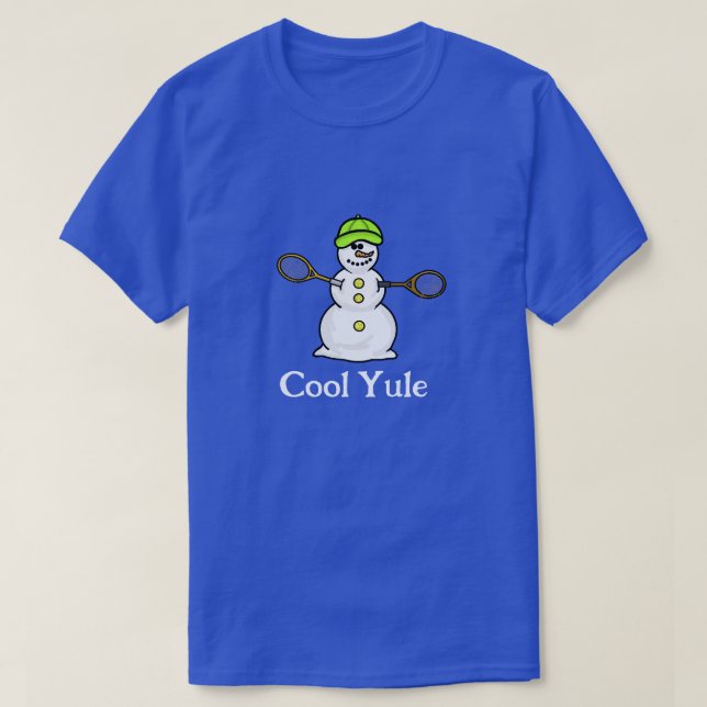 Snowman avec raquettes de tennis T-shirt de Noël (Design devant)