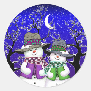 Snowman avec Stickers Ami