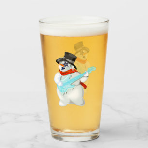 Snowman avec verre de guitare