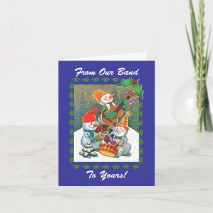 Snowman Band Christmas Card