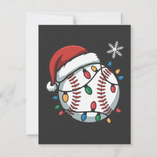 Snowman Baseball Christmas Santa Baseball Sport Card