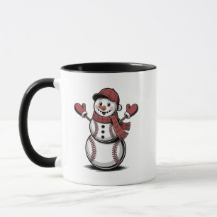 Snowman Baseball Christmas Sport Lovers Mug