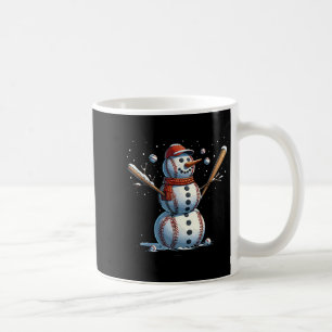 Snowman Baseball Christmas Winter Coffee Mug