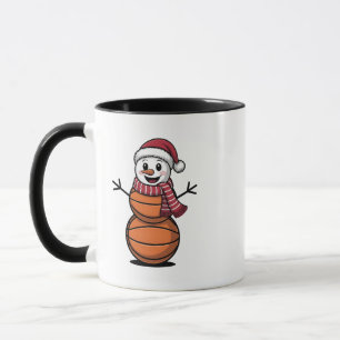 Snowman Basketball Christmas Sport Lovers  Mug