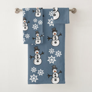 Snowman Bath Towel Set
