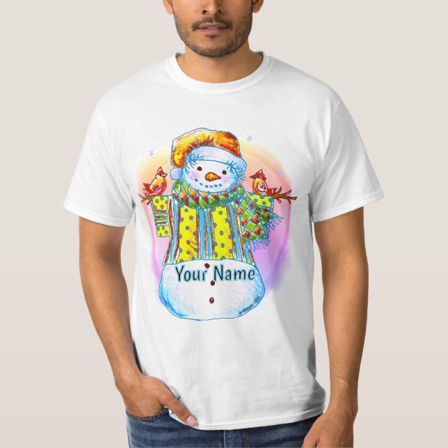 Snowman Birdman  T-Shirt (Front)