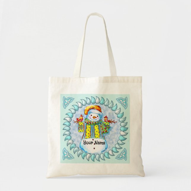 Snowman Birdman tote bags (Front)