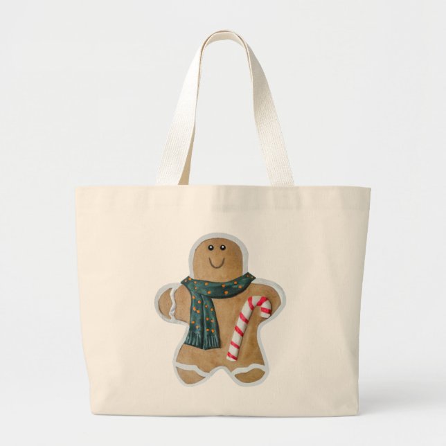 Snowman biscuit Tote Bag (Front)