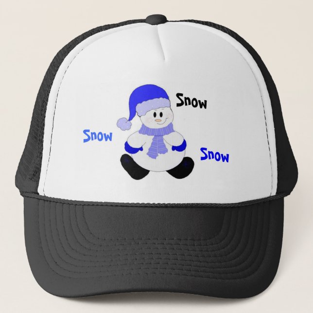 Snowman Bring On The Snow Trucker Hat (Front)