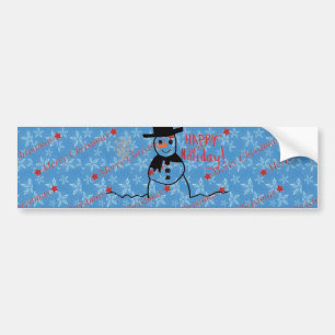 Snowman Bumper Sticker