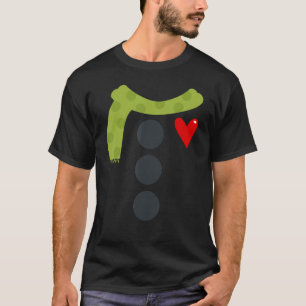 Snowman Buttons Costume Funny Christmas Xmas Men W T-Shirt
