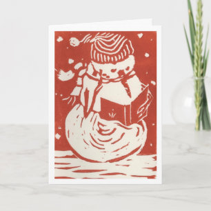 Snowman Caroler Holiday Card