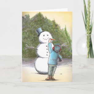 Snowman Carrot nose Card