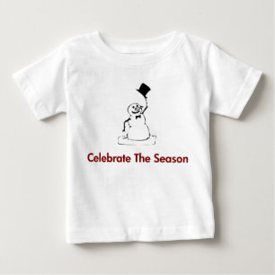 Snowman Celebrate The Season Baby T-Shirt