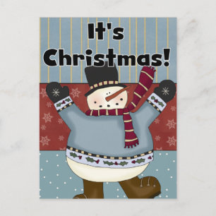 Snowman C'est Noël Cartes de voeux