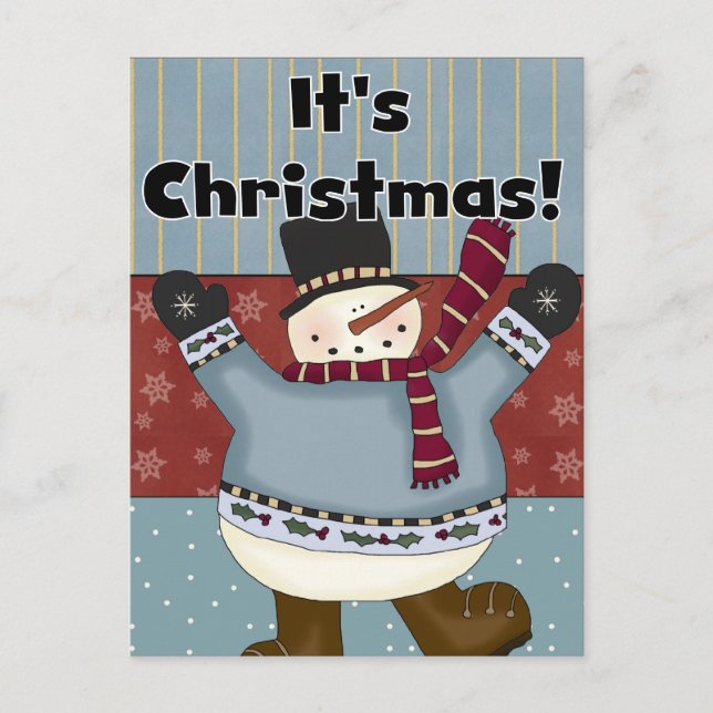 Snowman C'est Noël Cartes de voeux (Devant)
