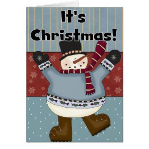 Snowman C'est Noël Cartes de voeux