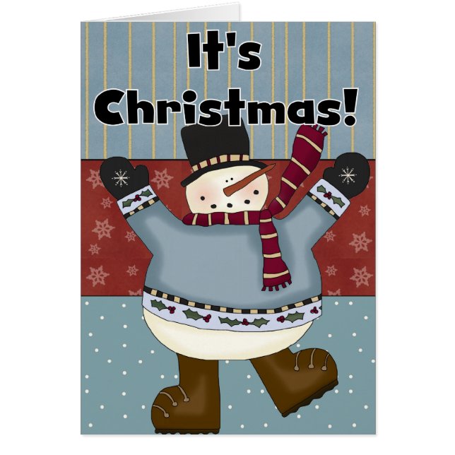 Snowman C'est Noël Cartes de voeux (Devant)