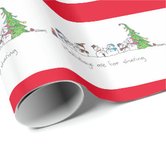 Snowman Chat Holiday Wrapping Paper