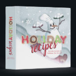 Snowman chef Christmas personalized recipe binder<br><div class="desc">Super cute snowman chef on a sled delivering platters of snowballs on this recipe binder,  personal cookbook,  or recipe organizer,  personalized with your text and name,  perfect for your keepsake collection or for sharing your keeper recipes with friends and family for the holidays.</div>