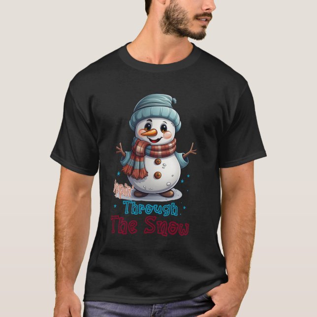 Snowman Chic: Elevate Your Style with Playful Wint T-Shirt (Front)